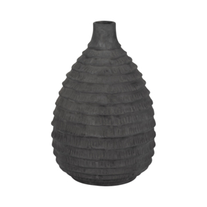 Vaso in ceramica contemporaneo a coste per l'arredamento del soggiorno e come complemento decorativo per la casa, vaso decorativo per fiori per camera da letto o ufficio - Product Image 1