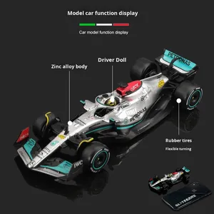 Bburago 1:43 Mercedes-Benz W13 F1 công thức đua xe hợp kim <span class=keywords><strong>RC</strong></span> xe mô hình hiển thị hàng loạt - Product Image 3