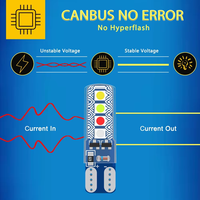 2 Stück 12V Stroboskop-LED-Lampen T10 W5W 194 168 501 8SMD 5630 Fehlerfrei Superhell Auto LKW SUV Silikagel Wasserdichte Blitzlichter