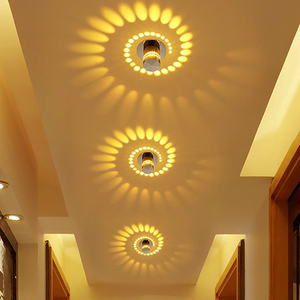 Modern LED Aluminum Integrated Circuit <b>Ceiling</b> <b>Fan</b> Light RGB <b>Wall</b> Lamps with Decorative Style and <b>Remote</b> <b>Control</b> Fixtures - Product Image 1
