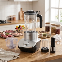 Happy Partner Multifunctionele Voedselprocessor 4-in-1 Elektrische Blender Voedselblender Sapcentrifuge Blender Smoothie Maker