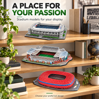 Puzzle 3D Stade de Football DIY – Maquette d'Architecture Miniature pour Fans de Football – Présentoir de Bureau – Plusieurs Designs