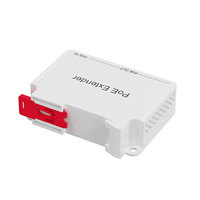 Extensor de Red PoE de 4 Puertos y 100 Mbps para CCTV, 802.3af/at, 400 m, Montaje en Riel DIN