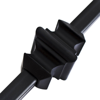 Supports de main courante ronds en aluminium texturé noir satiné, robustes et solides, pour escalier