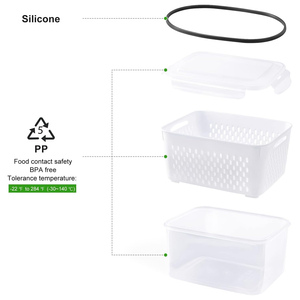Boîte de rangement pour fruits et légumes, organiseur de réfrigérateur, contenants pour conserver la fraîcheur, boîtes de rangement pour réfrigérateur, vente chaude - Product Image 4