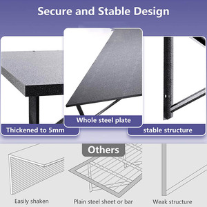 JH-Mech 2Pack 2X6Ft מדפי מוסך 72 אינץ' מדף קיר מוסך מתלה אחסון מדפים צפים מוסך מתכת מדפי קיר - Product Image 2