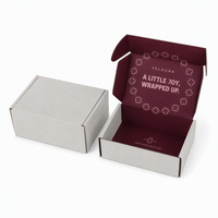 Boîtes d'emballage personnalisées rouge vin, boîtes en carton ondulé biodégradables avec logo, boîtes d'expédition imprimées recto-verso pour vêtements