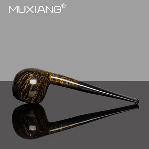 Muxiang Briarwood Smoking Pipe Straight Stem Apple Prince Style Handcrafted Tobacco Pipe - Product Image 1