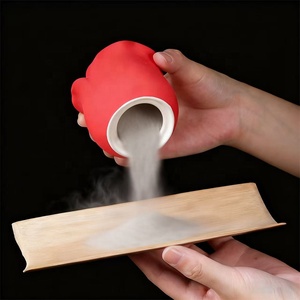 现代宠物纪念火葬殡葬容器纪念品玫瑰花风格陶瓷宠物骨灰瓮 - Product Image 3