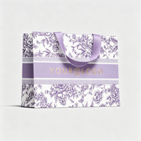 Sac en papier biodégradable de qualité supérieure avec ceinture intérieure invisible, carton ivoire 190-230 g/m², gaufrage personnalisé pour emballage de vêtements