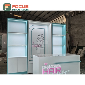 Luxury Wig Display Cabinet Glass Door Drawer Shelf Multi Layer Hairpiece Store Display Cabinet Module - Product Image 1