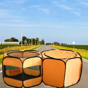 LVXIANDA Patented Double Rooms Dog Playpen Portable Foldable Nylon Sport Cage Six Sides Solid Pattern <strong>Kennel</strong> Outdoor Use - Product Image 5