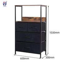Organisateur de tiroirs mural/derrière les portes en fonte noire multi-usages 5 couches non pliable OEM ODM