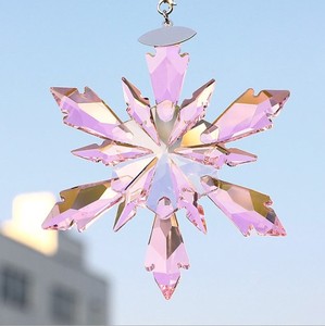 <b>Crystal</b> Ornament Snowflake Christmas <b>Tree</b> Ornament Decor Glass Car Pendant Festival Gift - Product Image 2