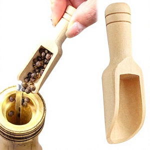 Cuillère en bois multi-usages, écologique, au design classique, avec manches longs et courts, pour cuisine, garde-manger, sel de bain (capacité 10ml-30ml) - Product Image 3