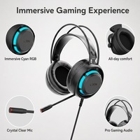 Cuffie Gaming RGB Cablate Over-Ear con Controllo Touch e Audio Surround Hi-Fi per Audiofili