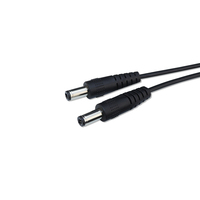 Distribuidor de Energía CC, 1 Hembra a 2 Machos, Cable de Enchufe DC5521, Cable de Alimentación DC5521 para Cámaras CCTV y Luces LED