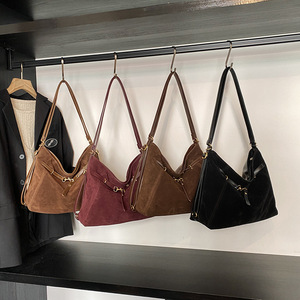 Sac bandoulière unisexe en cuir véritable avec fermeture éclair, imperméable, grande capacité, pliable et léger - Product Image 4