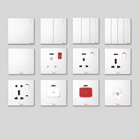 El mejor precio Home Light Wall Power Interruptores eléctricos Enchufe UK Interruptores y enchufes de pared