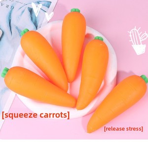 Cross-border Explosions Carrot Pinch Music Decompression Simulation Fruit Vegetable Flour <b>Ball</b> Rubber Pinch Music Vent Toy - Product Image 4