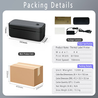 Imprimante Thermique d'Étiquettes d'Expédition Portable Marklife X4, Machine à Étiquettes Adhésives Étanche de 4x6 Pouces pour les Petites Entreprises et l'Utilisation en Entrepôt