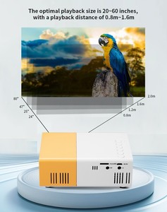 جهاز عرض صغير YG300 مزود بخاصية واي فاي يدعم دقة 1080 بكسل، جهاز عرض أفلام محمول، يدعم الاتصال اللاسلكي بالهواتف لمشاهدة الأفلام - Product Image 6