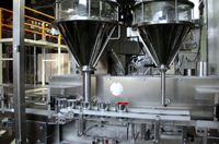 Ligne de machines entièrement automatiques pour le remplissage, le scellage et le capsulage de poudres, machine d'emballage sous vide à scellage à l'azote