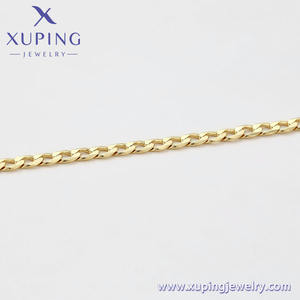 X000991636 Xuping गहने क्लासिक 14k गोल्ड प्लेटेड सरल फुट कड़ी चेन फैशन टखने - Product Image 5
