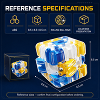 Labirin Mini 3D Berputar dengan Bola Bergulir 3x3x3 Plastik untuk Anak-anak, Melatih Keseimbangan, Mengasah Otak, dan Menghilangkan Stres