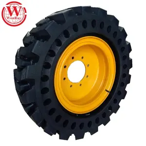 30*10-16 Traction Solid TireS and Wheel Assemblies for Skid Steers 2 for left side and 2 for the right