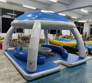 Offre Spéciale équipement <span class=keywords><strong>de</strong></span> divertissement aquatique, plate-forme gonflable <span class=keywords><strong>de</strong></span> loisirs aquatiques, île flottante gonflable avec tente - Product Image 4