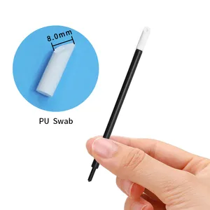 Чистящая черная ручка, полипропиленовая палочка, полиуретановая пена, ватные тампоны из полиуретана