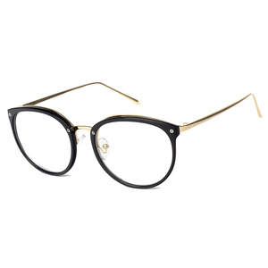 Maidis Cat Eye Eyeglasses Frames Full Frame Gold Black Unisex Blue Light Protection Fashion Trend - Product Image 4