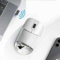 Logo personnalisé nouveau style de souris sans fil pour ordinateur Liquido flotteur d'eau et d'huile liquide
