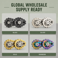 Mainan Jari Logam Gaya Industri dengan Roda Gigi Mekanis dan Flywheel