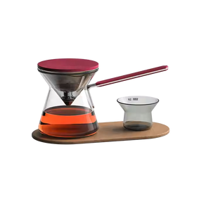 Tè sfuso in foglia regalo rosso regalo con <span class=keywords><strong>teiera</strong></span> magnetica in vetro con infusore 300ml cinese Kung Fu Set da tè - Product Image 1