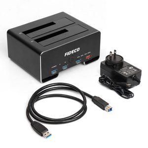 FIDECO Duro 多機能HDDドッキングステーション ドライバー 外付けハードディスクドライブ 16TB ブラック USB急速充電 SATA ノートパソコン用 <span class=keywords><strong>3.5</strong></span>インチ - Product Image 6