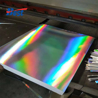 Échantillon Gratuit Assurance Qualité Carton Holographique Métallique Or Argent Haute Dureté 300 g/m²