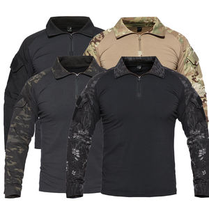 SIVI Outdoor Men's Frog Manga larga Entrenamiento Camuflaje <span class=keywords><strong>Camo</strong></span> Negro Manga larga Camisetas <span class=keywords><strong>t</strong></span>ácticas - Product Image 1