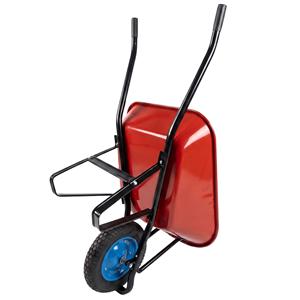 WB7200 130kg Heavy Duty Construction Wheelbarrow 3.25-8 Pneumatic Rubber <b>Wheel</b> Carretilla Powder Coated 0.7mm Metal Tray - Product Image 2