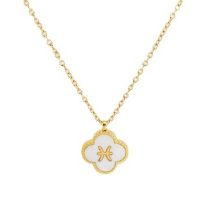 <span class=keywords><strong>Horoscope</strong></span> Personnalisé 12 Zodiaque En Acier Inoxydable Trèfle À Quatre Feuilles Pendentif Double Face Bijoux De Mode Colliers En Gros 2024 - Product Image 1
