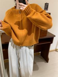 Cardigan en maille de <span class=keywords><strong>mohair</strong></span> à col irrégulier court, décoration florale, à nouer, couleur bonbon, doublure en laine, unisexe, automne-hiver, nouveauté - Product Image 3