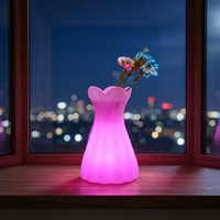 Vase de Noël et d'Halloween à LED, sept couleurs, télécommande, intensité réglable, indice de protection IP54, batterie au lithium, intérieur/extérieur