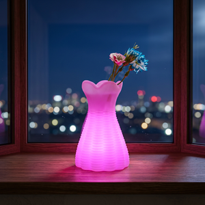 Vase de Noël à LED, pot de fleurs à sept couleurs avec télécommande, indice de protection IP54, batterie au lithium pour aménagement intérieur/extérieur - Product Image 4