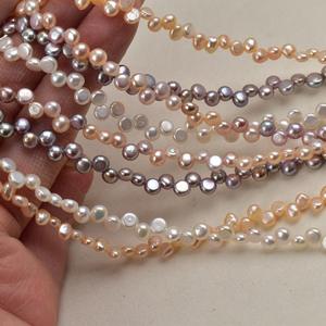 Collar de Perlas Naturales Semiterminadas de Alta Gama de 39 cm, Luz Intensa, 4-5 mm, 28 Agujeros, Perlas Sueltas de Zhuji - Product Image 4