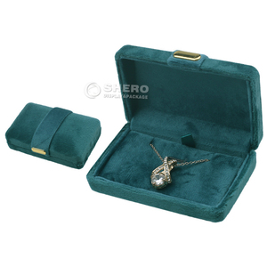Caja de Terciopelo de Alta Calidad para Anillos de Diamantes, Elegante Caja de Regalo de Joyería, Caja de Terciopelo y Cuero para Pulseras, Collares y Joyas - Product Image 2
