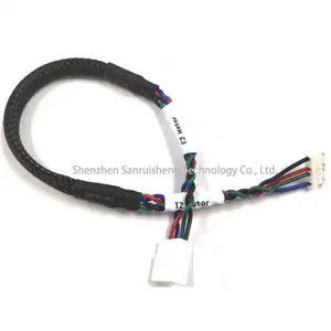 2pin Round Electrical Female Connector Wire Harness with 15cm Corrugated Pipe Wiring