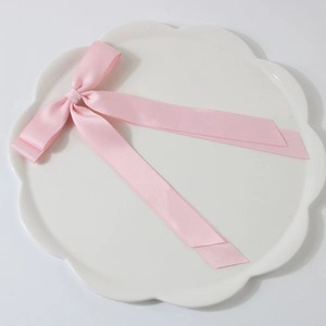 Grands nœuds pour cheveux pour filles, barrettes à <span class=keywords><strong>clip</strong></span> avec long ruban en satin, nœuds de couleur unie, épingles à cheveux - Product Image 3