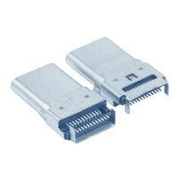 Ventas calientes USB tipo C 24P conector macho Pines de doble fila conector USB SMT Horizontal transmisión de datos de alta velocidad