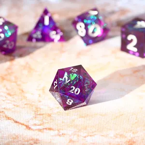 Resin DND Dice Set dice 20 sided decorations dice for party for Dungeons and Dragons